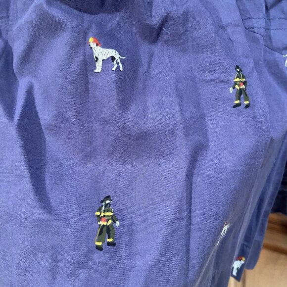 J. Crew Men’s Printed Boxer Firefighter Dalmatian New York FDNY Blue 4” Inseam - Picture 4 of 11